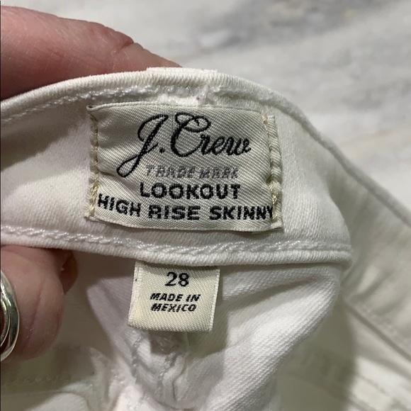 J. Crew Lookout High Rise Skinny White Jean sz:28 - Picture 3 of 6